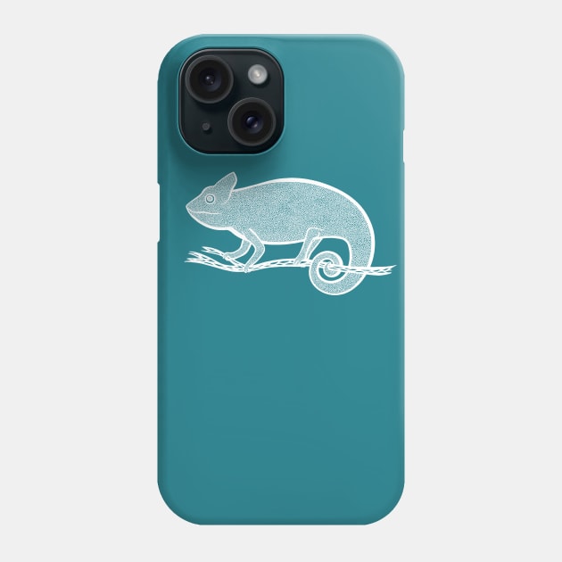 Chameleon Ink Art - detailed exotic animal design Phone Case by Green Paladin