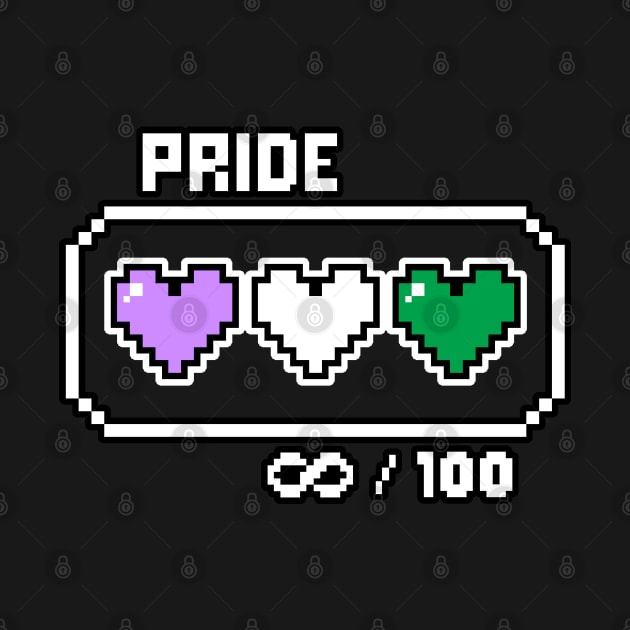 Genderqueer Pride Videogame Life Bar Hearts by EmeryPens