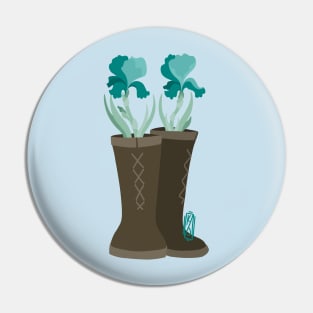 Iris Rain Boots Pin