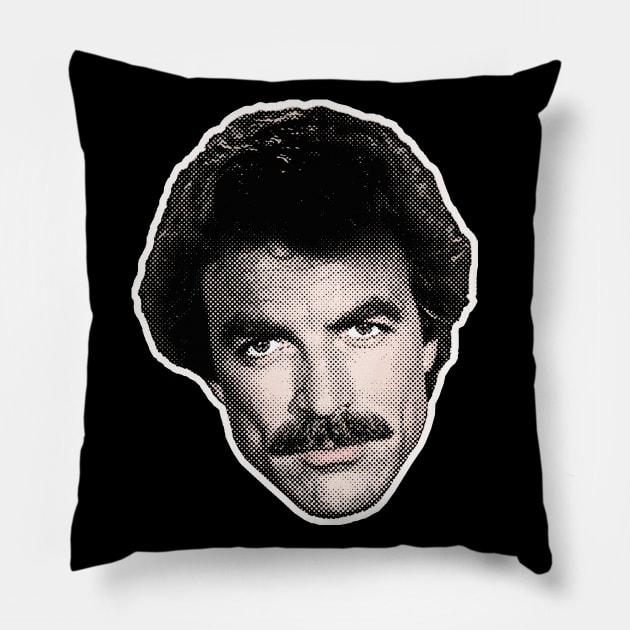 Magnum P.I. 80s Retro Design Pillow by DankFutura