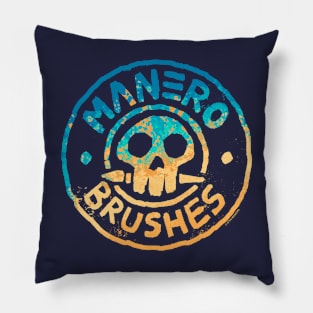 Manero Brushes Neon Logo - Beach Pillow