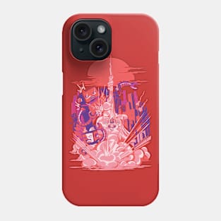 Smash! Zap!! Zooom!! - Big-Boobed Babe Phone Case