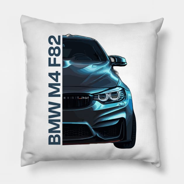 BMW M4 F82 Classic Pillow by Cruise Dresses