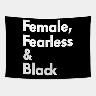 FEMALE FEARLESS & BLACK Tapestry