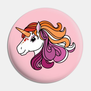 Rainbow Unicorn, Lesbian Pride Pin