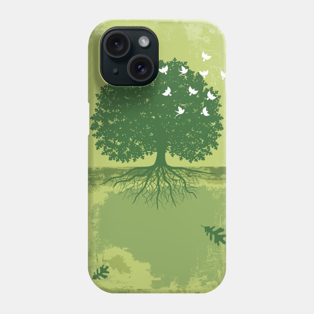 Green Oak Phone Case by SWON Design