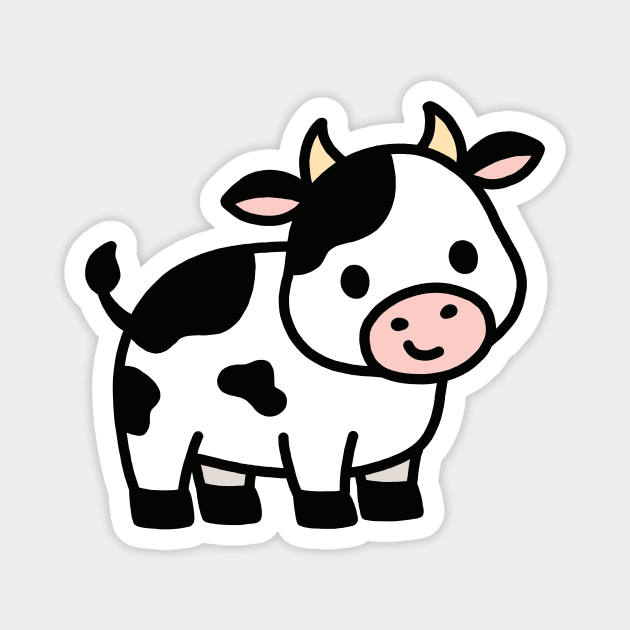 Cow Magnet by littlemandyart