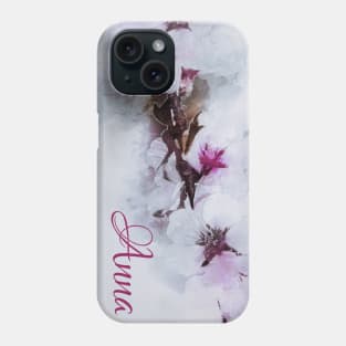 Cherry Blossom Designer Artwork Name Anna Phone Case