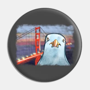 Golden Gate Bridge. San Francisco. seagull Pin