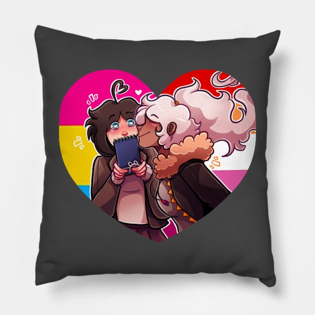 Pride Heart (Faith and Sasha) Pillow by spacebombz