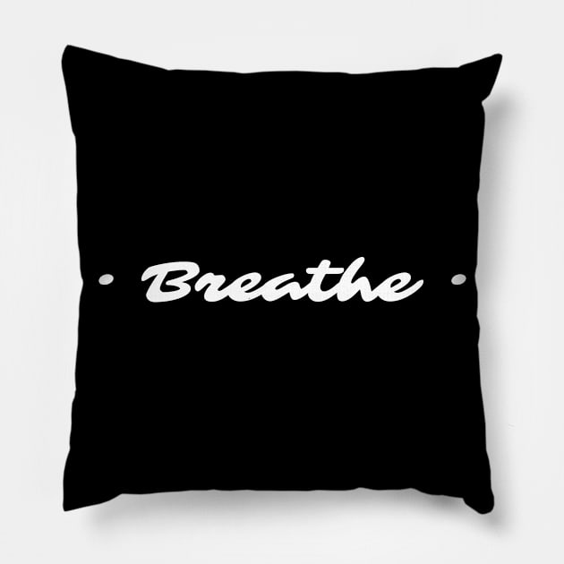 Breathe yoga design Pillow by FOGSJ