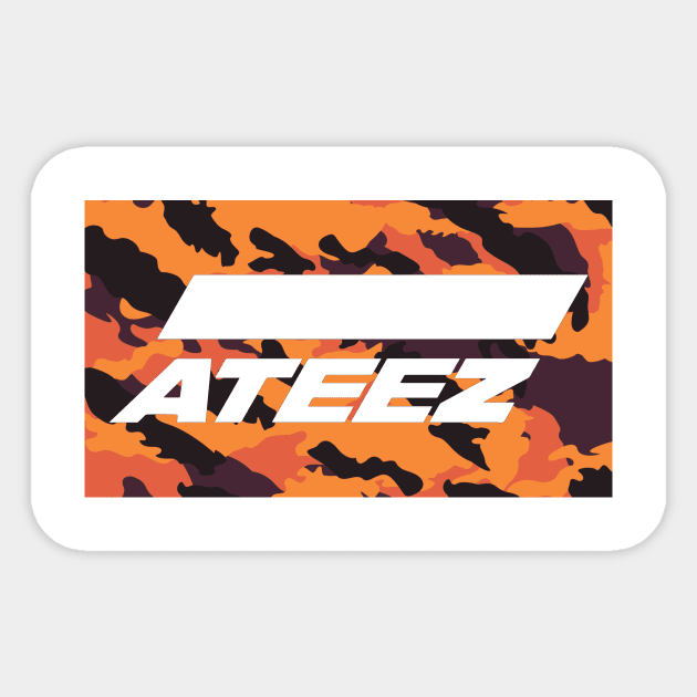 ATEEZ Orange Logo Sticker