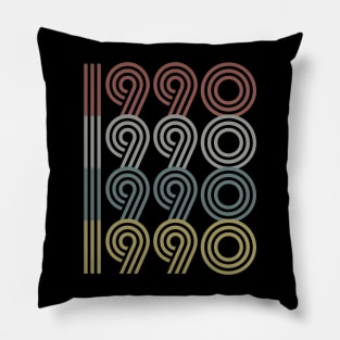 1990 Birth Year Retro Style Pillow