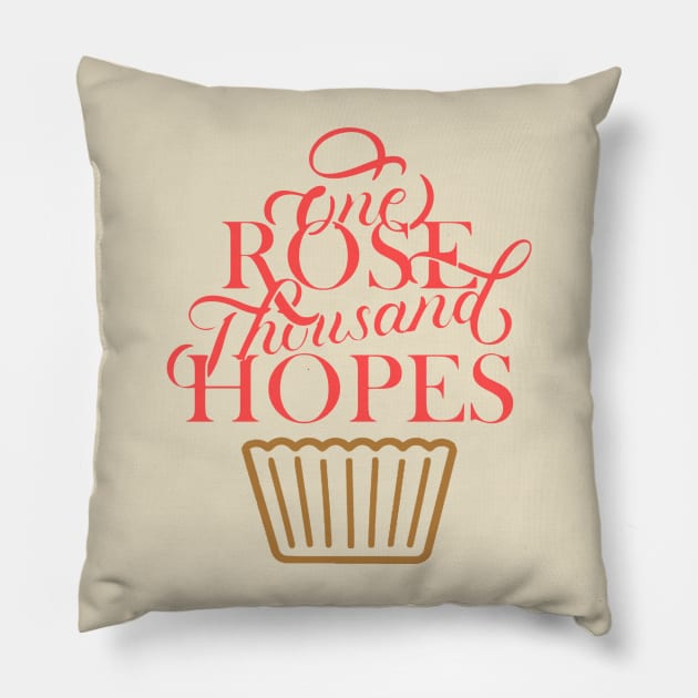 ONE ROSE THOUSAND HOPES Pillow by Little & Colour Craft