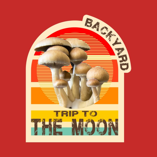 Backyard Trip To the Moon - Retro Colors by SimonSay