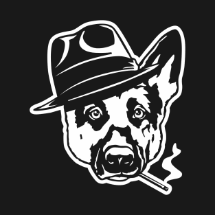 German Shepherd Mobster T-Shirt