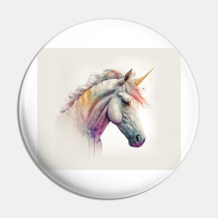 Unicorn Watercolour Painting Pin
