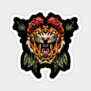 Angry Tiger Head Magnet