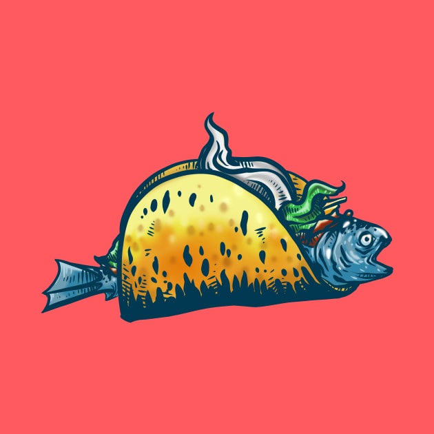 Fish Taco Drawing by Manfish Inc.