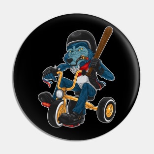 Big Bad Wolf Riding Tricycle Pin