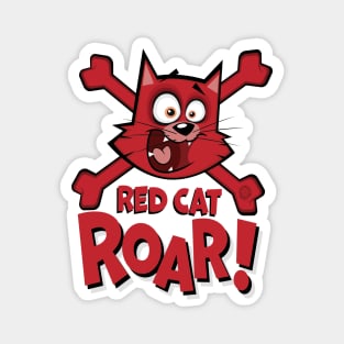 Red Cat Roar Magnet