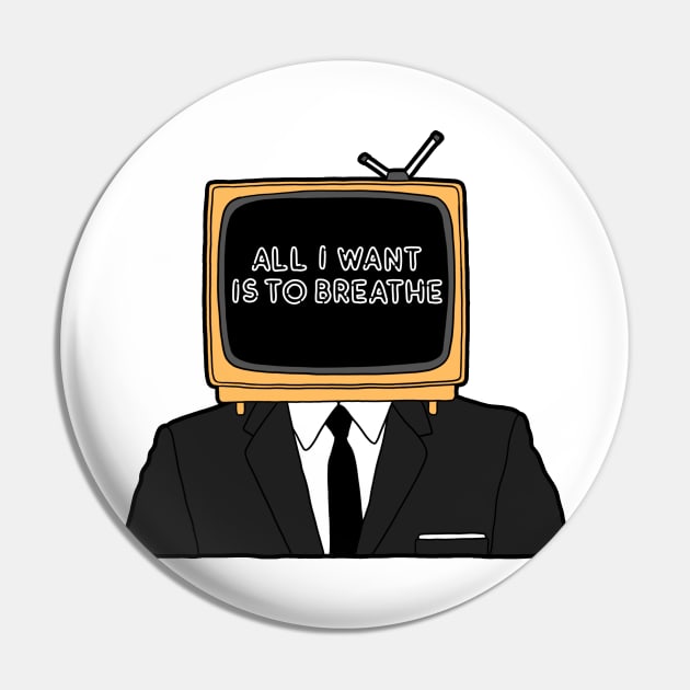 TV Head Pin by Nerdpins