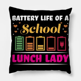 Battery Life Of A School Lunch Lady Pillow