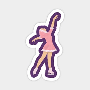 Pink figure skater Magnet