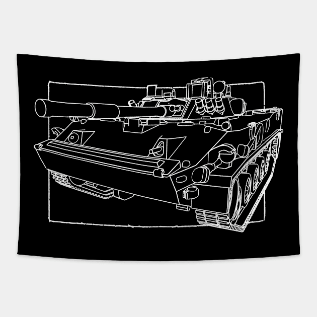 BMD4 amphibious infantry fighting vehicle tank Tapestry by Arassa Army