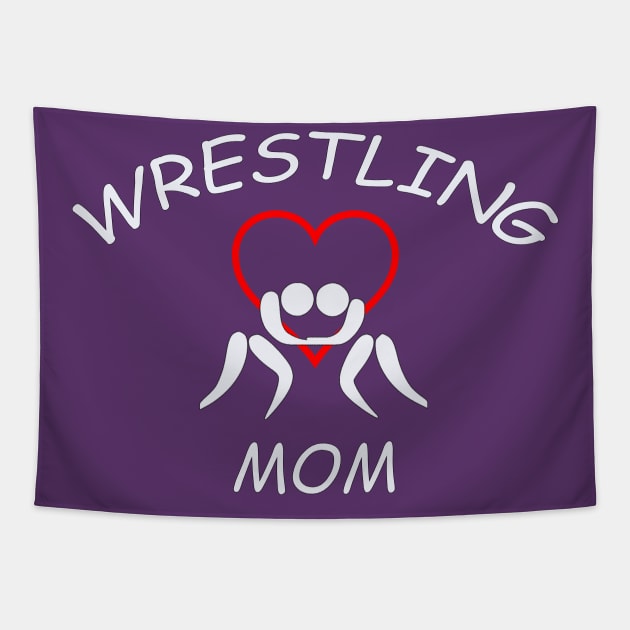 Wrestling Mom Heart Tapestry by outrigger