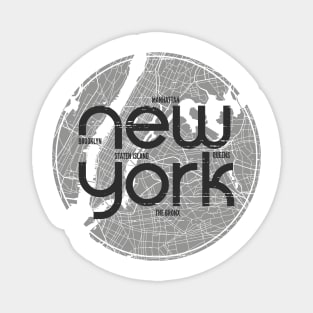 New York Map Magnet