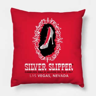 Retro Vintage Silver Slipper Gambling Hall & Saloon Las Vegas Pillow