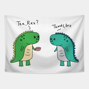 Tea Time with the Dinos Tapestry
