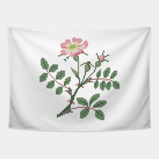 Iowa North Dakota State Flower Wild Prairie Rose Tapestry