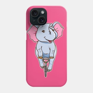 Cute Funny Elephant Riding A Bike Phone Case