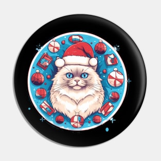 Ragdoll Cat Xmas, Love Cats Pin