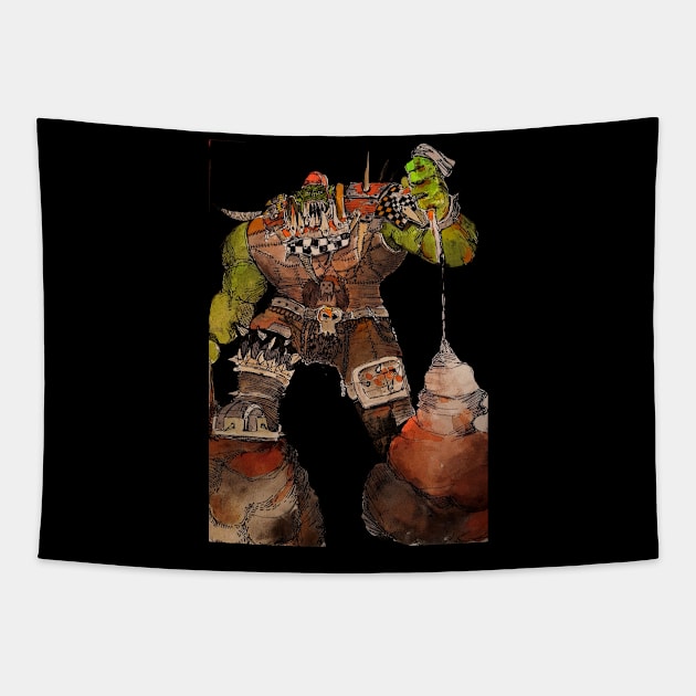 Santa Ork Tapestry by Al1cee