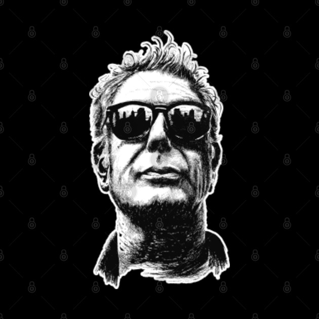 Disover Anthony Bourdain Retro Black - Anthony Bourdain - Mask