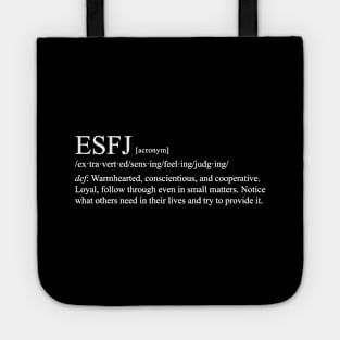 ESFJ Personality (Dictionary Style) Dark Tote