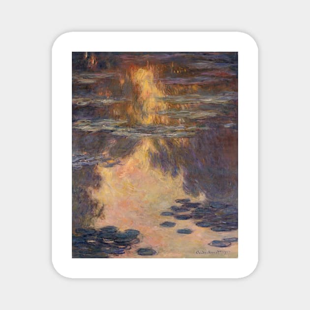 Waterlilies - Claude Monet Magnet by themasters