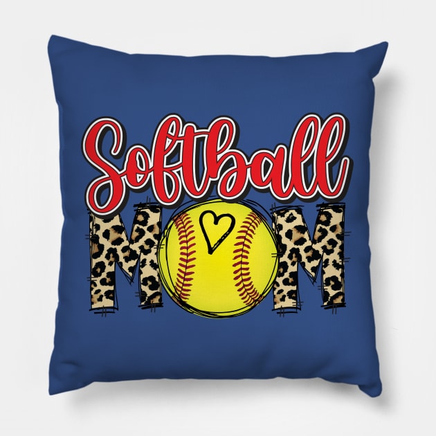 Softball Mom Pillow by fineaswine