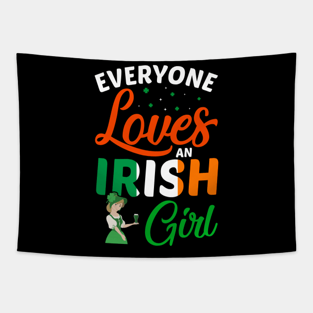 Everyone Loves An Irish Girl Tapestry by JLE Designs