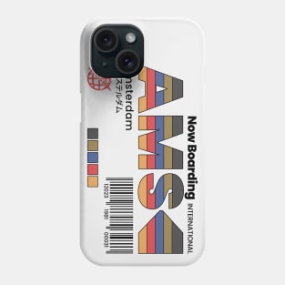 Vintage Amsterdam AMS Holland Retro Travel Phone Case