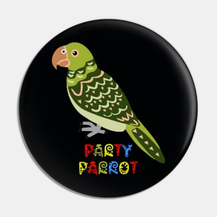 Green Quaker Fiesta Party Parrot Pin