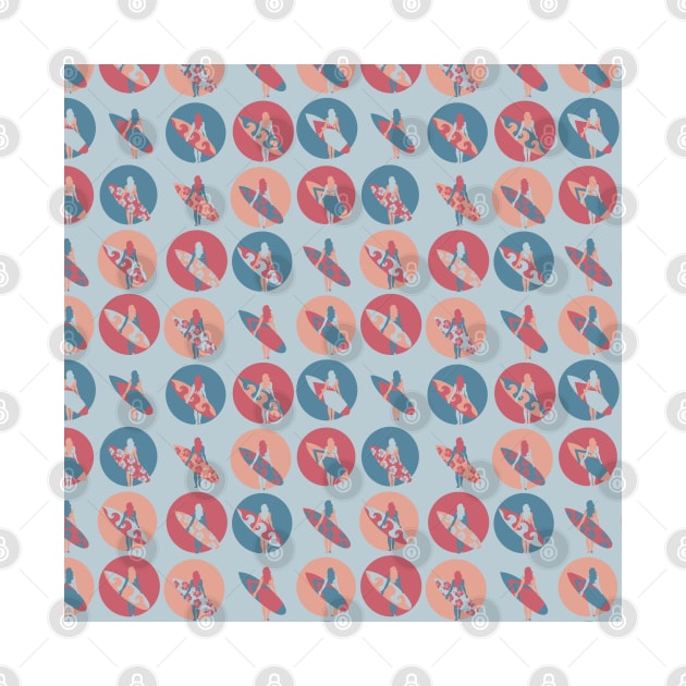 Surfer Girl Polka Dots by Sandra Hutter Designs