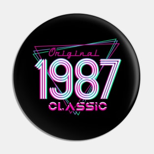 Born In 1987 Throwback Birthday Pin