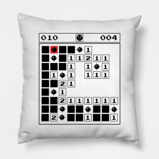 Minesweeper Vintage Gaming 90s Old School Pillow