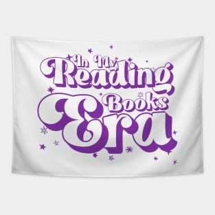 In My Reading Books Era Teachers Autism Awareness Book Lover purple T-Shirt Tapestry
