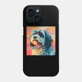 Tibetan Terrier in 70's Phone Case