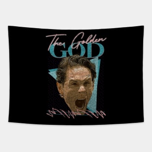 Golden God Retro Tapestry